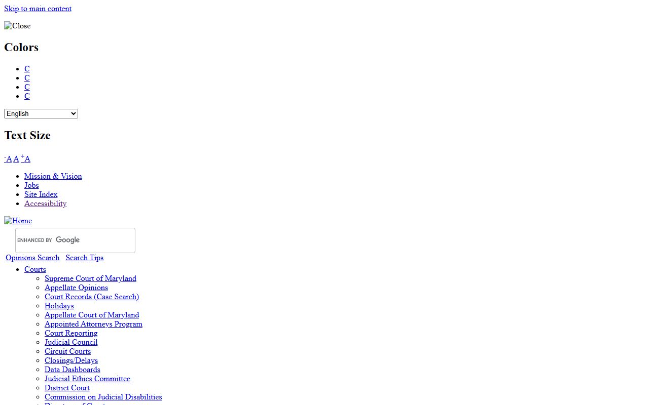 Maryland Courts traffic citation information for traffic ticket records